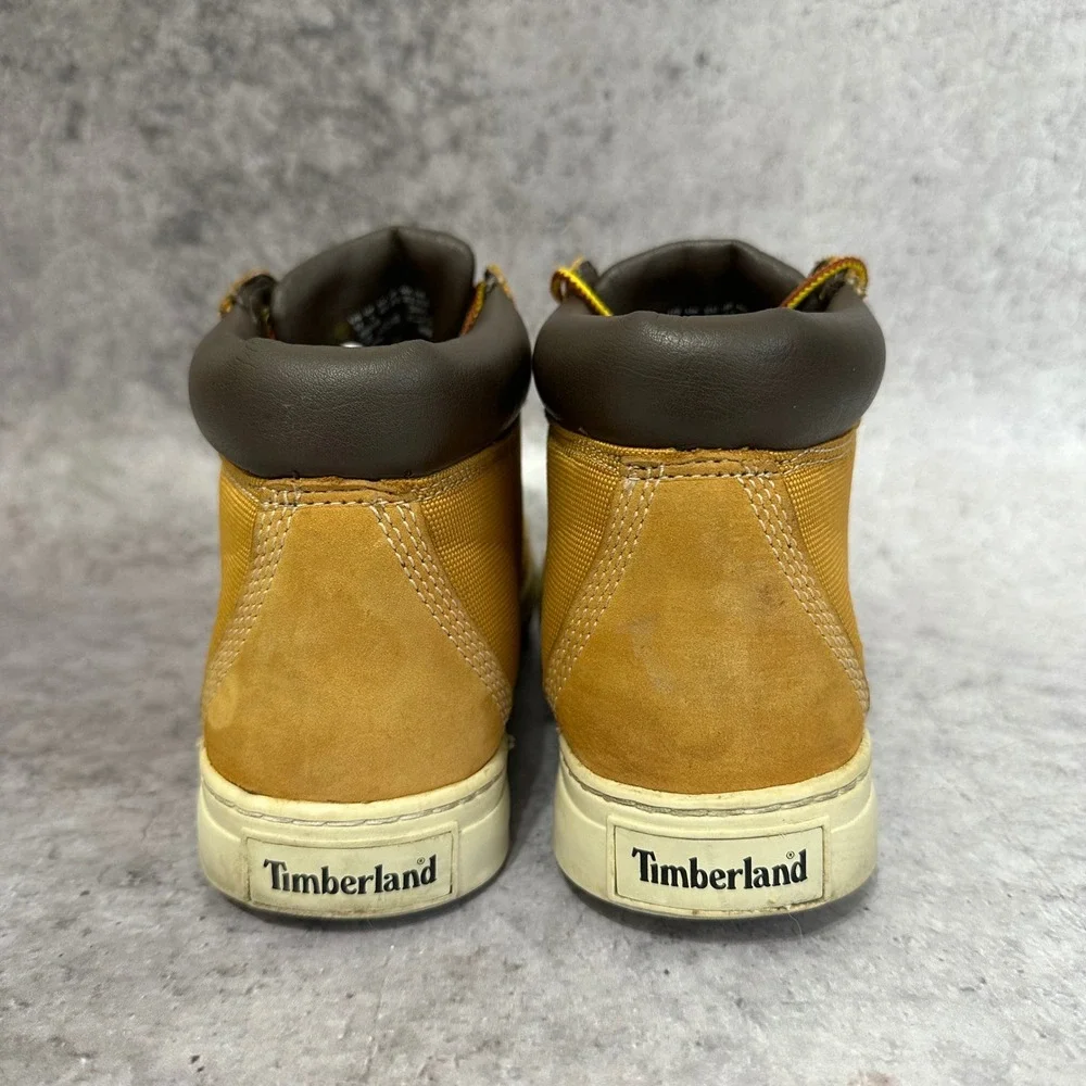 Timberland Maple Grove Chukka Mens 9.5 Wheat Leather Canvas Sneaker Boots